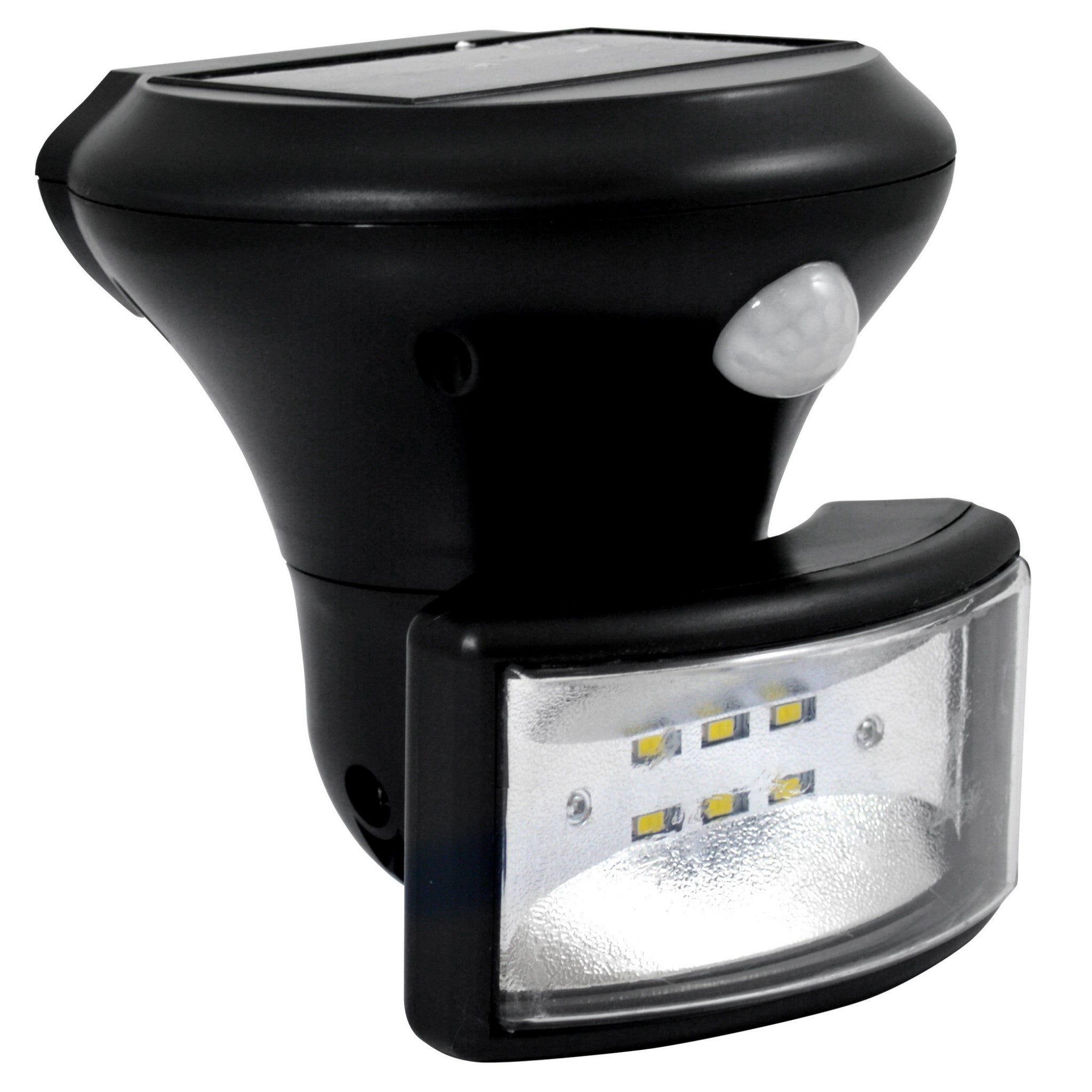 Kinkiet solarny z czujnikiem ruchu PIR LED 5W Zimna biel 500lm czarny wym:13x13,5x13,5cm IP44 Polux
