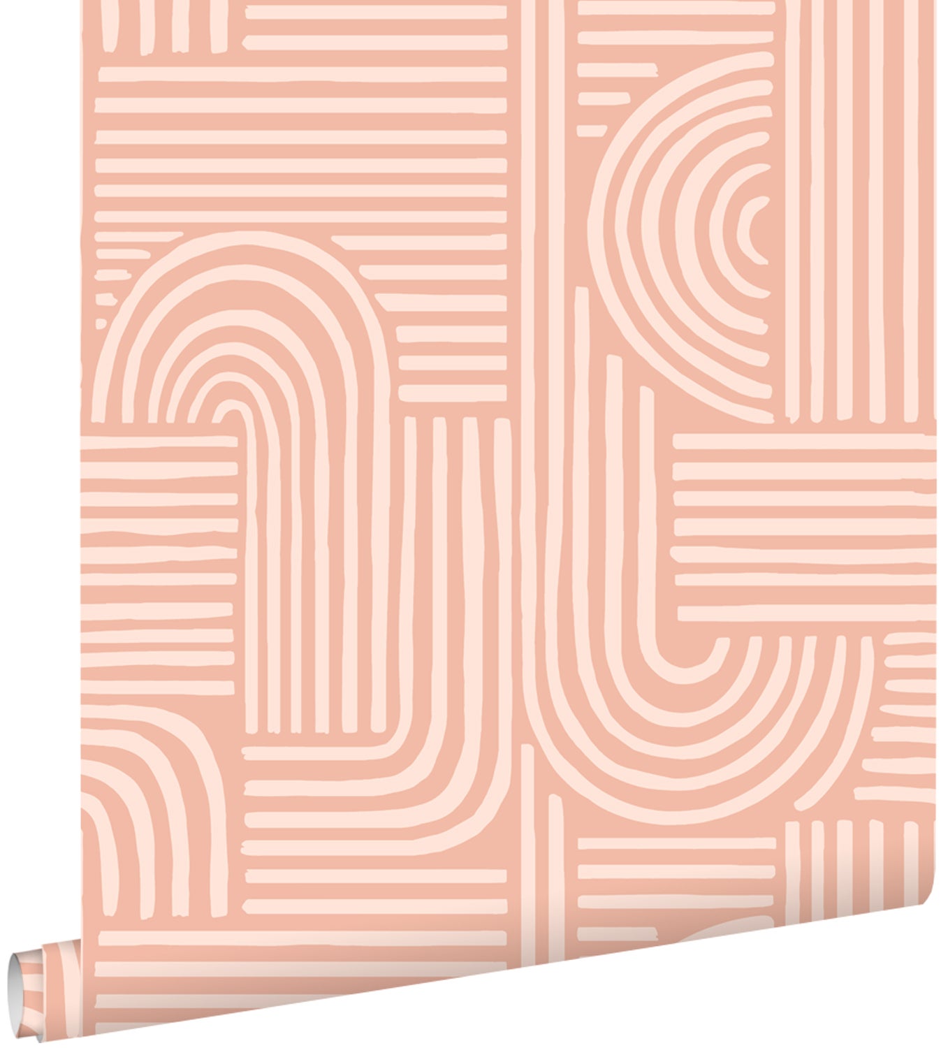 Tapeta graficzny motyw 3D różowym - 50 x 900 cm - ESTAHOME