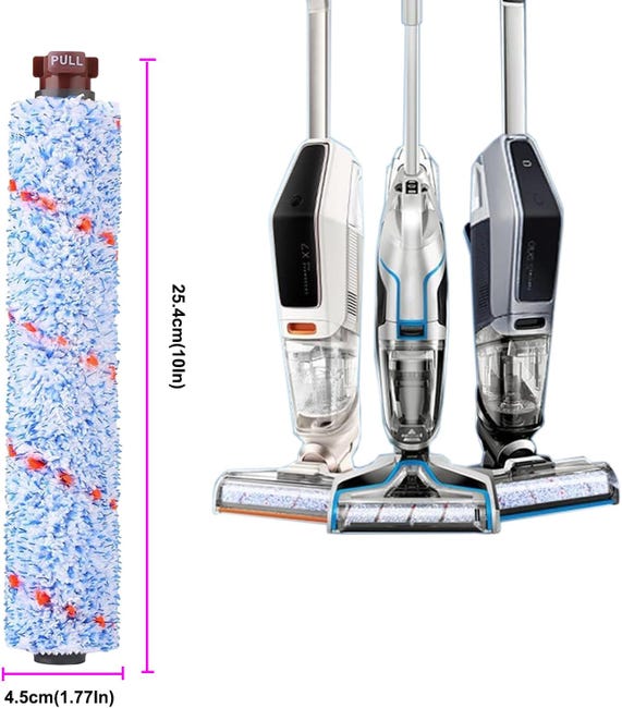 Rodillo De Cepillo Accesorio Compatible Con 1 Rodillo De Cepillo Multisuperficie, 1 Filtro De Repuesto, Cepillo Milti-surface Para Bissell CrossWave 1866 17132 2225N 2582N Aspiradora Húmeda/seca