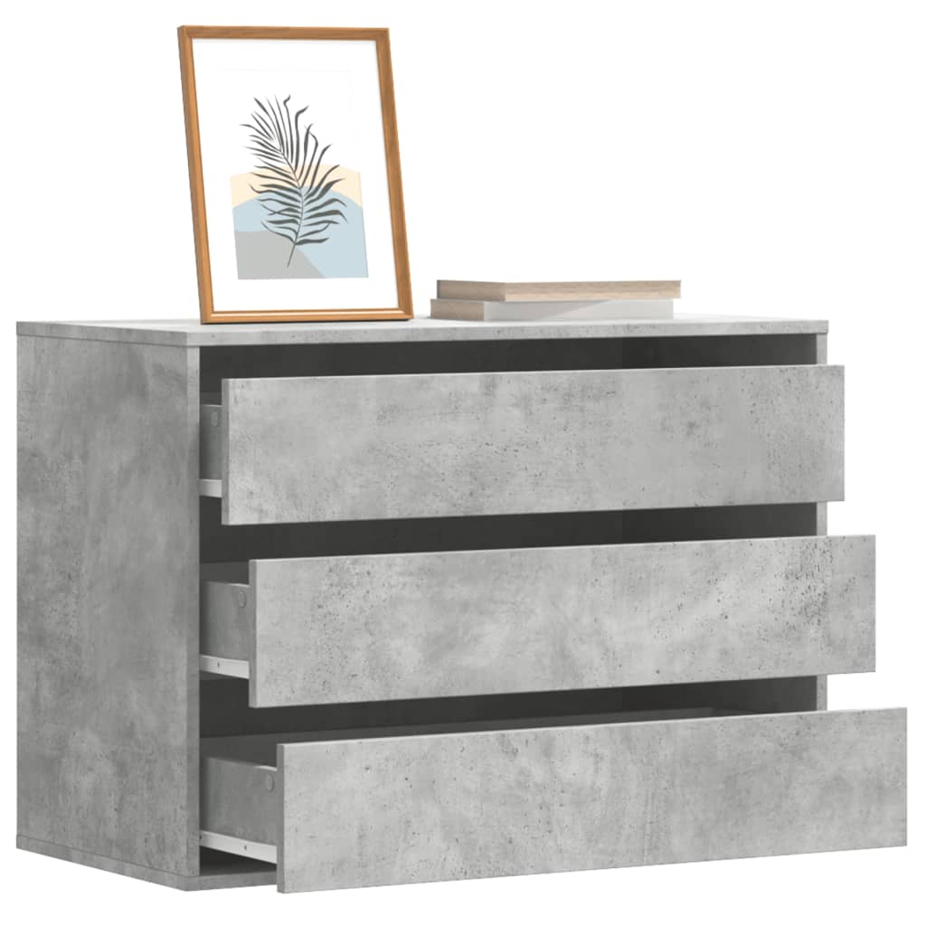 Commode d'angle gris béton 80x41x58 cm bois d'ingénierie | Leroy Merlin