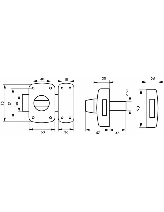 THIRARD - Verrou double entrée Mirage 6 pour porte d'entrée, cylindre 45mm, laiton, 3 clés, laiton - THIRARD
