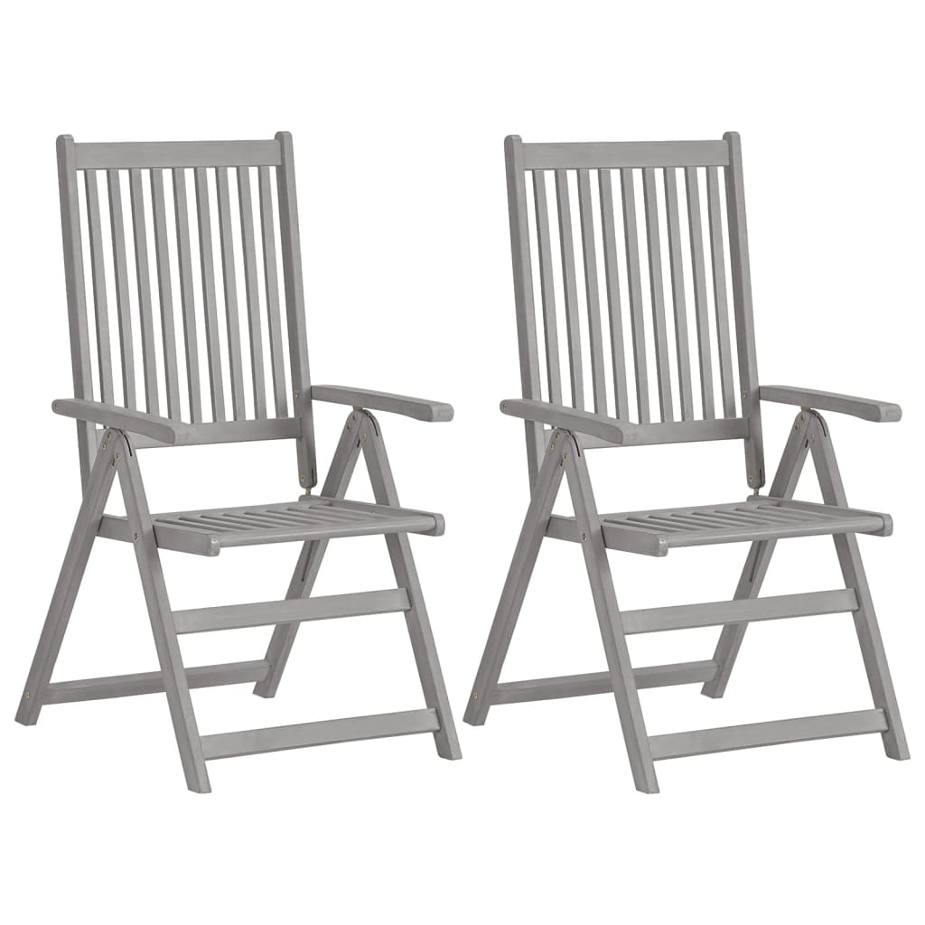 Maison Exclusive - Chaises inclinables de jardin lot de 4 et coussins Bois acacia - 2