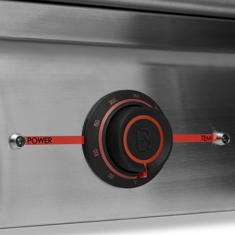 Plancha électrique Silvia IIG Inox - BRASERO - Plaque inox 67 x 34 cm - 2800 W - Jusqu'à 10 convives - 5