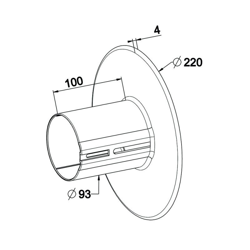Flasque de guidage pour tube ZF 80 - 2