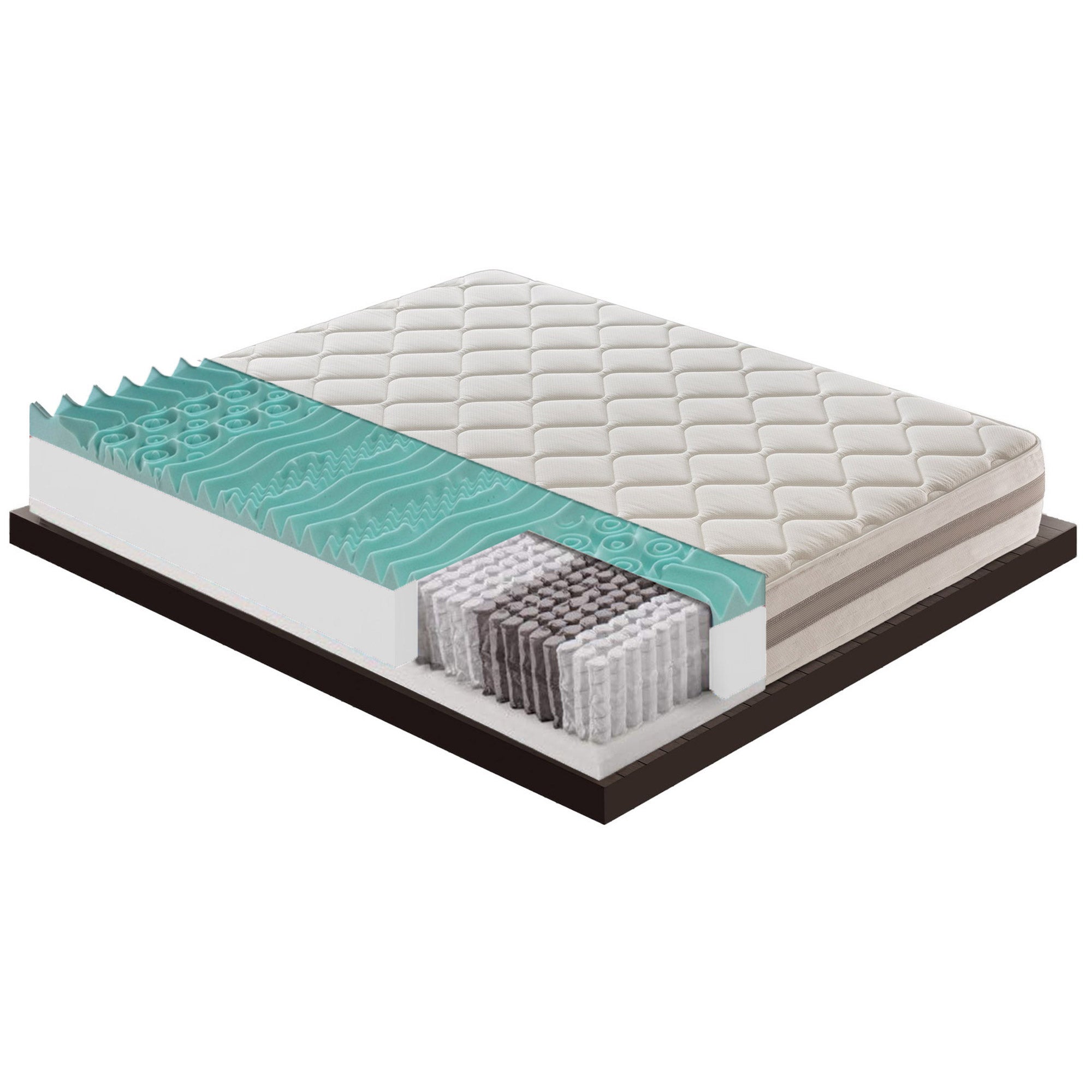 MaterassieDoghe - Matelas 135x200 900 Ressorts ensachés et mousse mémoire 9 Zones de confort Hauteur 22 cm - 2