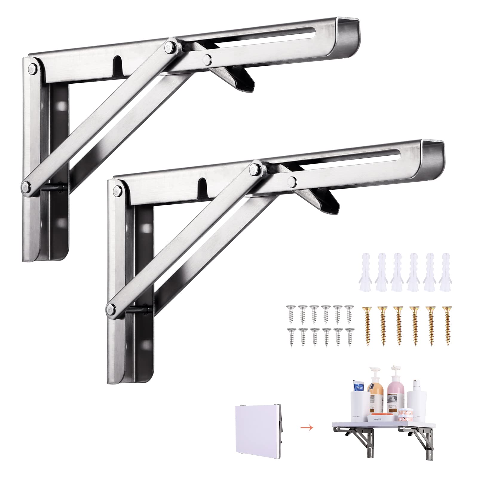 Équerre Pliant Support Console Pliable En Acier Inoxydable Supports D 039 1313392