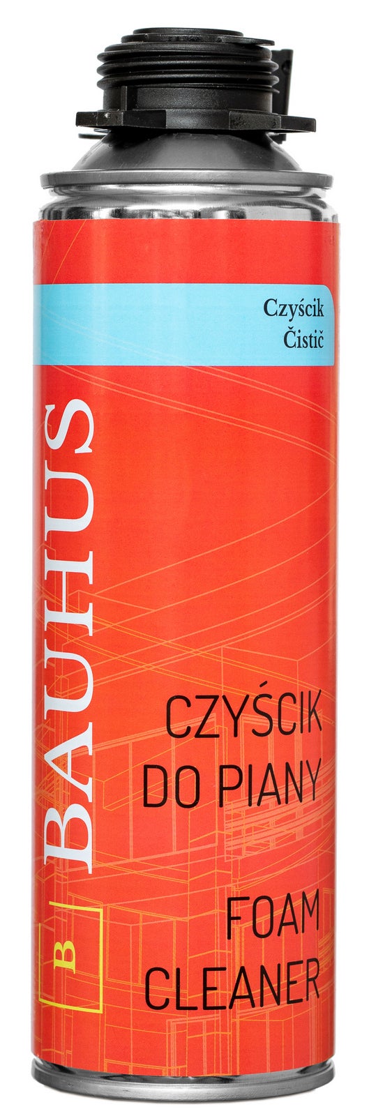 Czyścik do piany montażowej Bauhus nakręcany 500ml + Aplikator