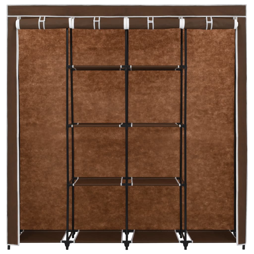 Armário com 4 compartimentos castanhos 175x45x170 cm - COMFORTXL - 5