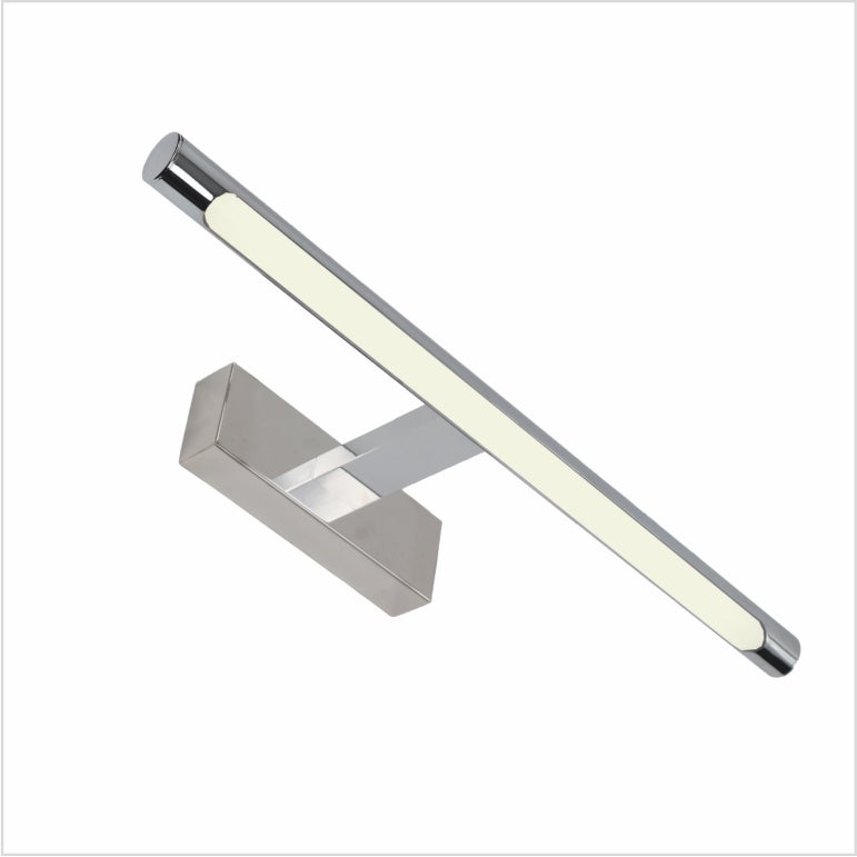 Kinkiet LED do oświetlania obrazów, luster, murali, tradycyjny styl 9W, ciepłe światło 3000K, wykończenie CHROM POŁYSK, przegubowe. 42cm