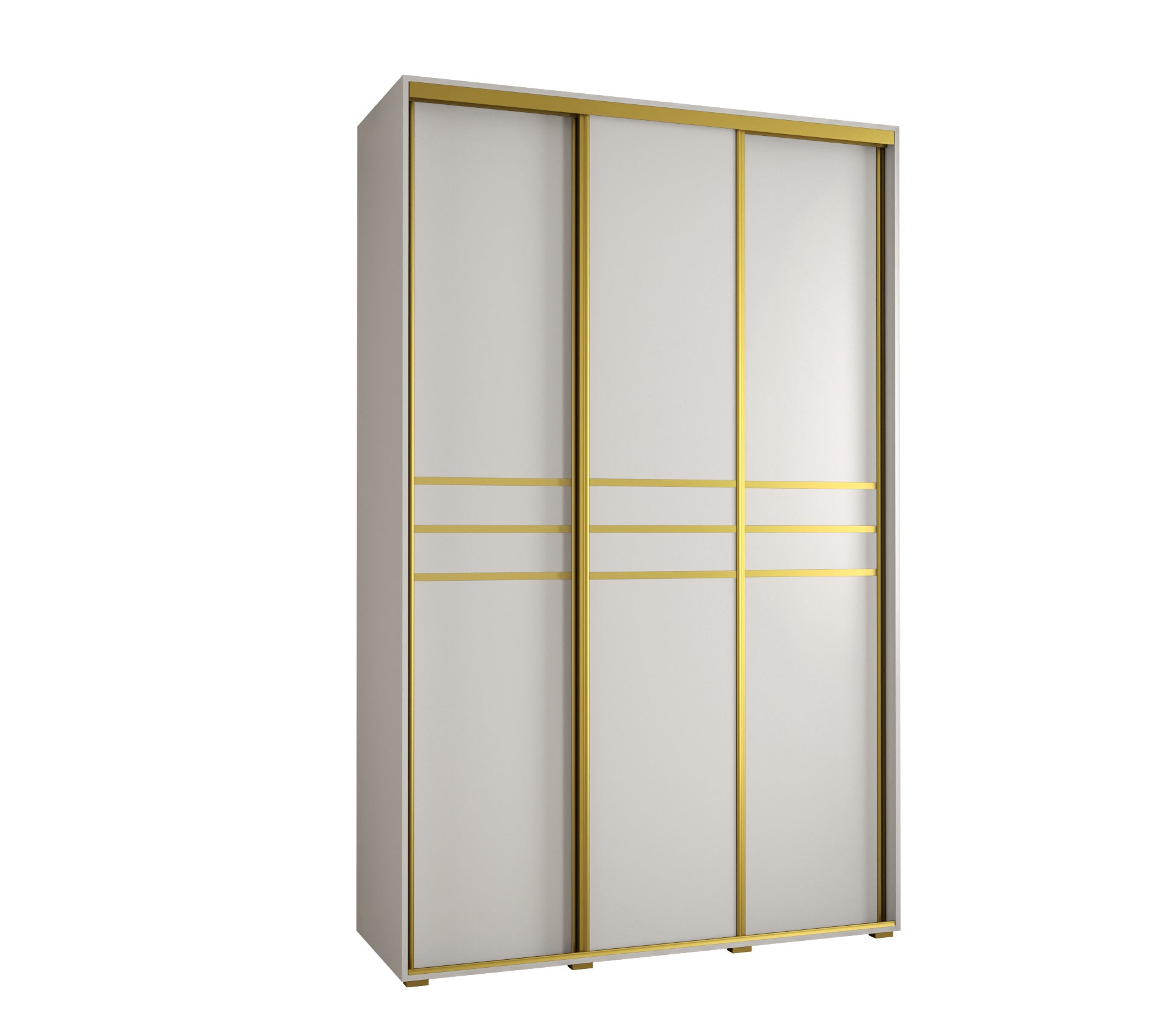 Szafa przesuwna wysoka Davos 10 160 x 60 x 235,2 cm biały + biały + u. złoty - Abiks Meble