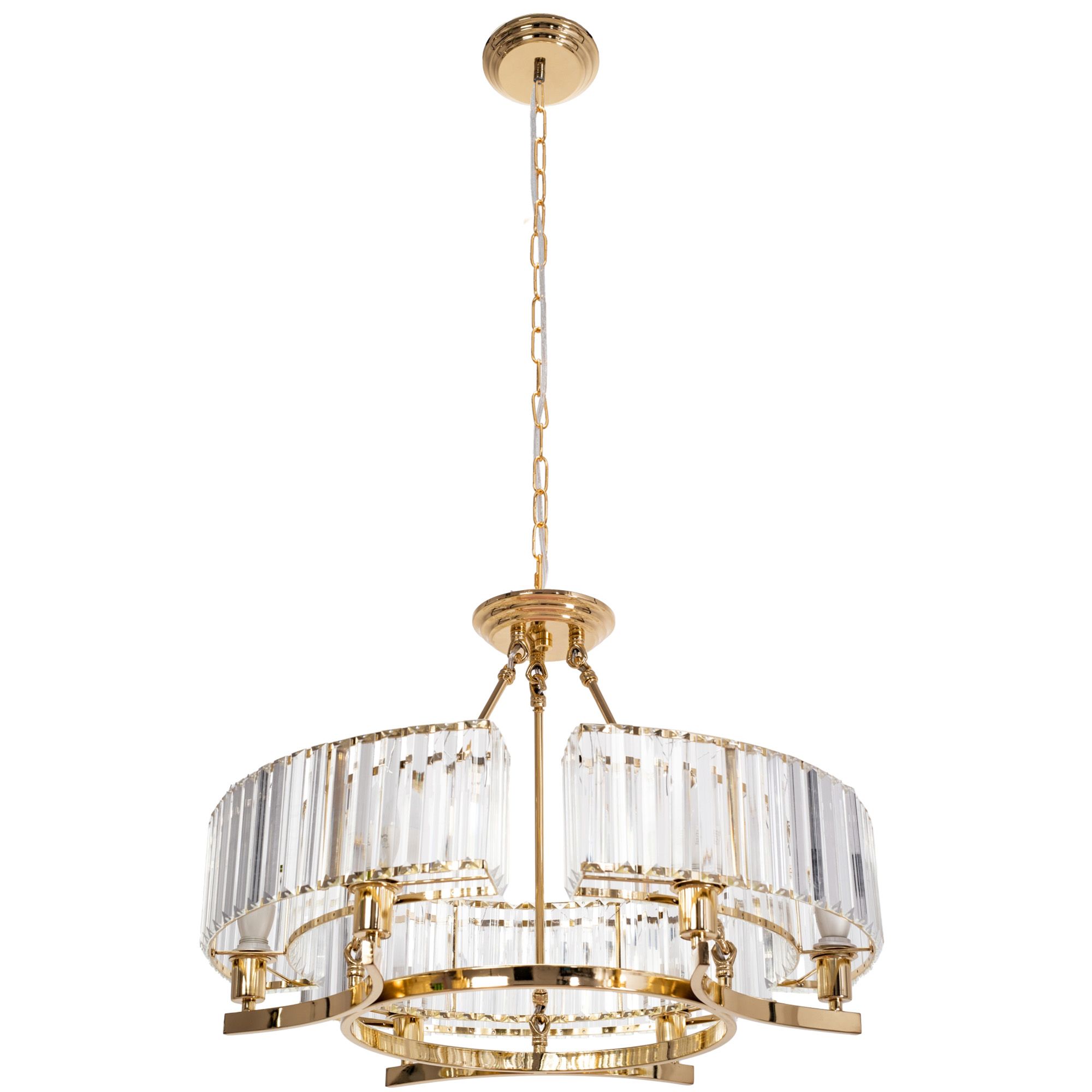 Lampa Sufitowa Wisząca Kryształowa Toolight App789-6C Transparentny