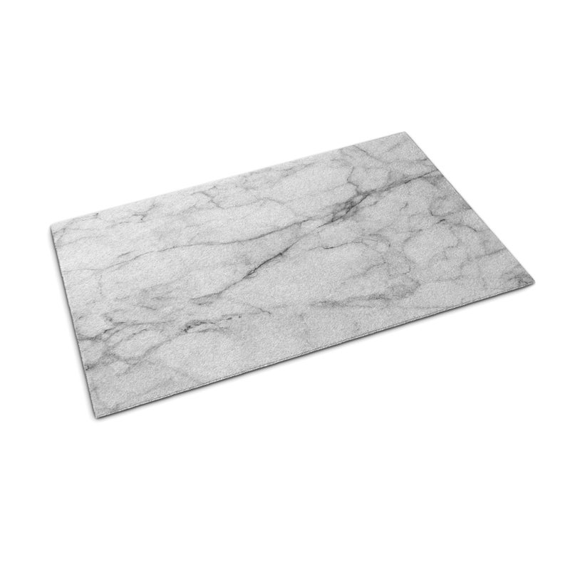 Фото - Килимок під двері TULUP Wycieraczka wejściowa pod drzwi do butów - Nowoczesny design 90 x 60 cm Szary marmur Miękki dywanik do wnętrza Tulup