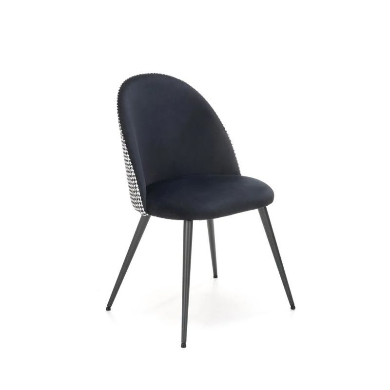 Krzesło tapicerowane K478 czarne/białe