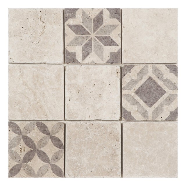 Mosaïque Travertin Beige Décors Modernes 10x10 cm (à l'unité) - RO'MA NATURE