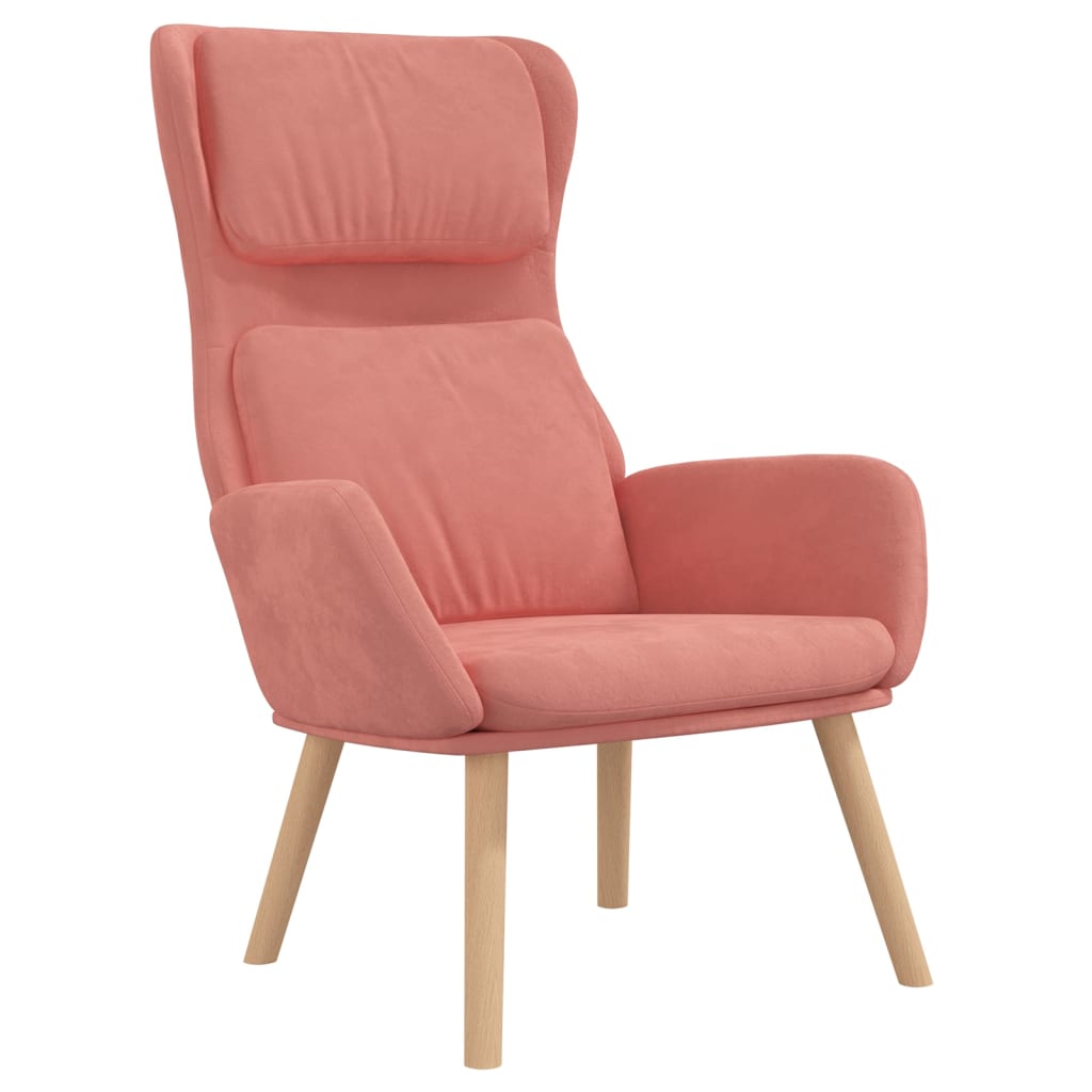 LeDivil- Chaise De Relaxation Rose Velours HB-A14 - Maison
