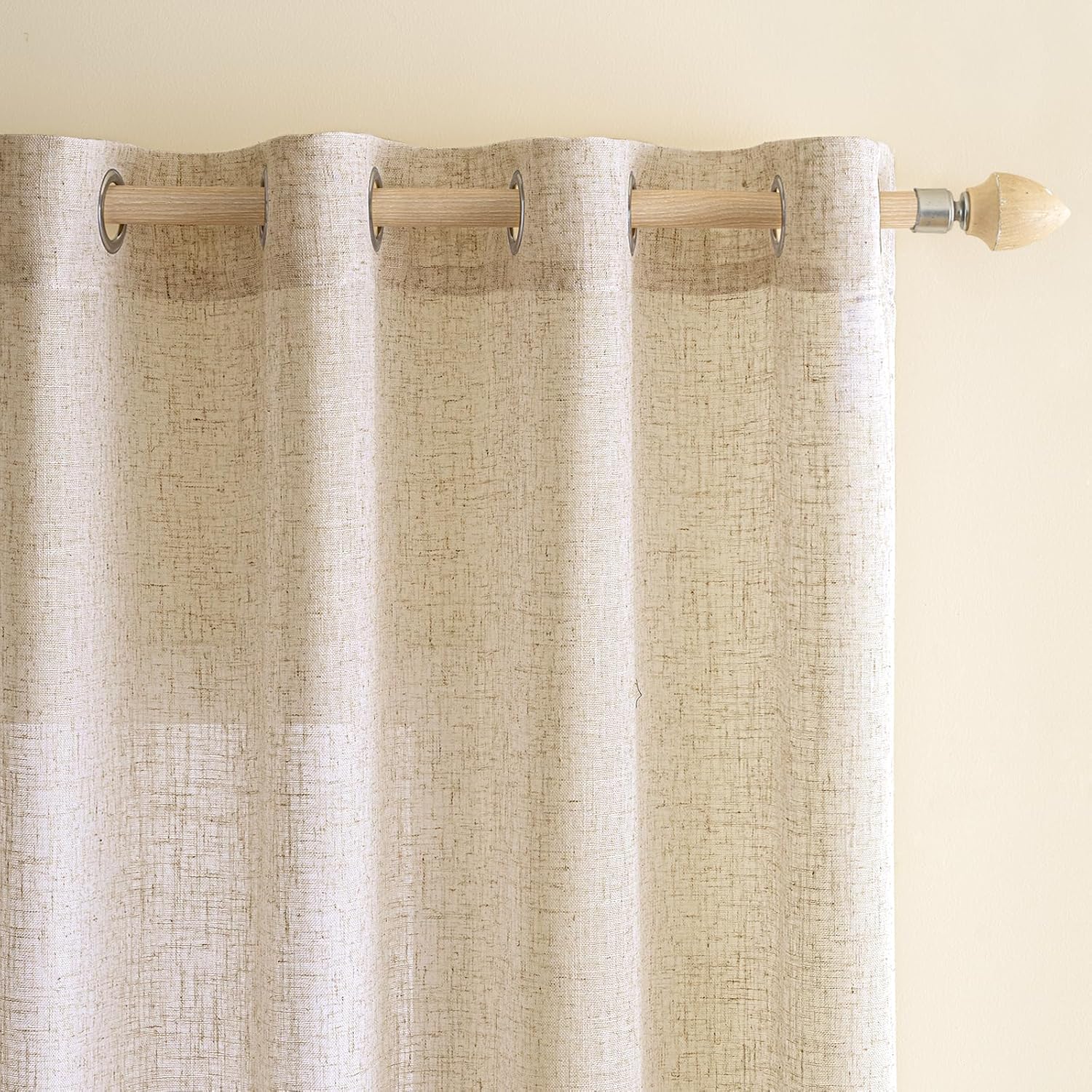 Rideaux en Lin Transparents avec Oeillets Rideau Voilages de Fenêtre ...