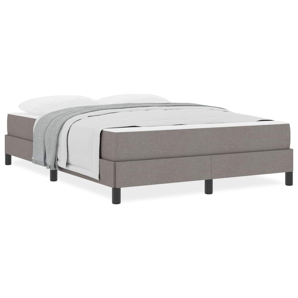 Cadre de lit avec matelas Taupe 160 x 200 cm tissu - 4