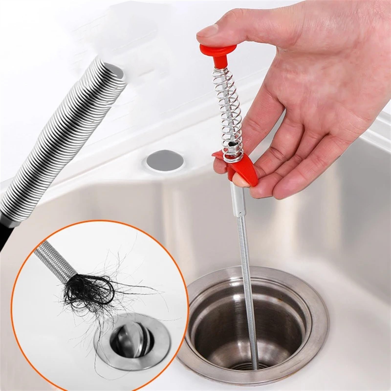 Kit De Nettoyage De Drains 5 Pièces - Évacuateur à 4 Griffes, Brosses Nylon, Pour évier, Douche, Salle De Bain