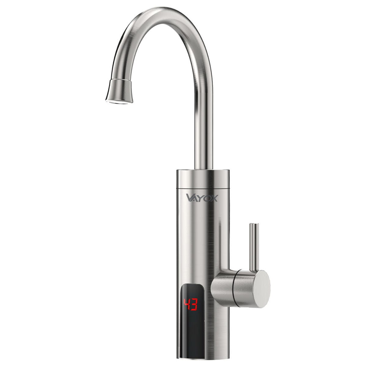 Przepływowy podgrzewacz wody, pionowy, wyświetlacz, stal nierdzewna VA0211 VAYOX