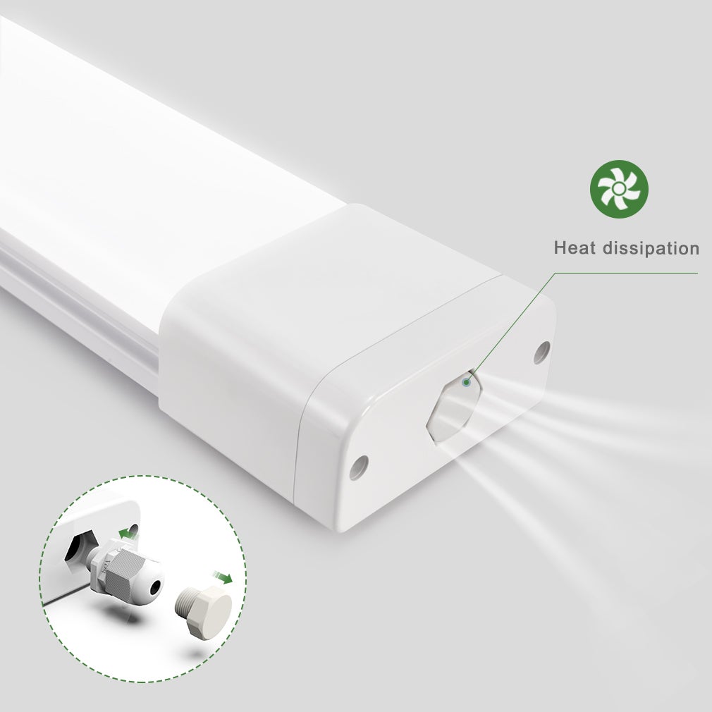 Anten Neon LED 60CM,18W,1980lm Blanc Froid 6000K Tube LED, Reglette LED Ip65 Impermeable Luminaire Plafonnier Pour Atelier Classe Energetique E 95114660