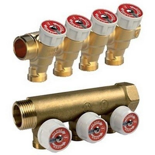 Collecteur modulaire Giacomini avec robinets 3/4x16/2 R585CY022