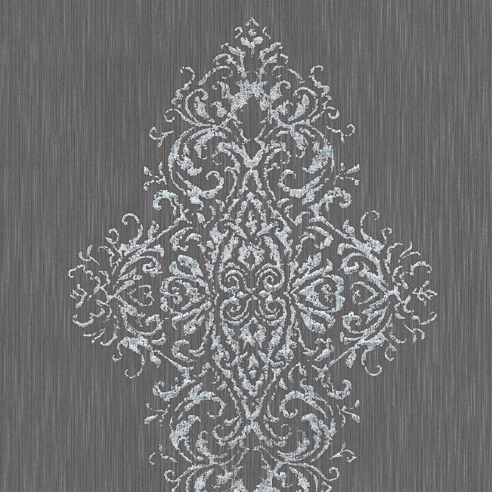 Papel pintado damasco papel pintado gris y plata para salón & dormitorio papel pintado vinílico estilo barroco elegante