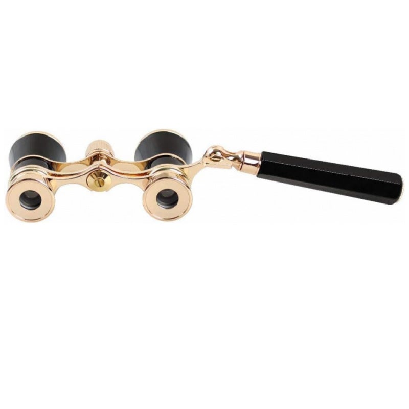 Jumelles d'opéra, jumelles de théâtre 3 x 25, portables, compactes et légères avec poignée pour adultes et enfants (noires) - 2