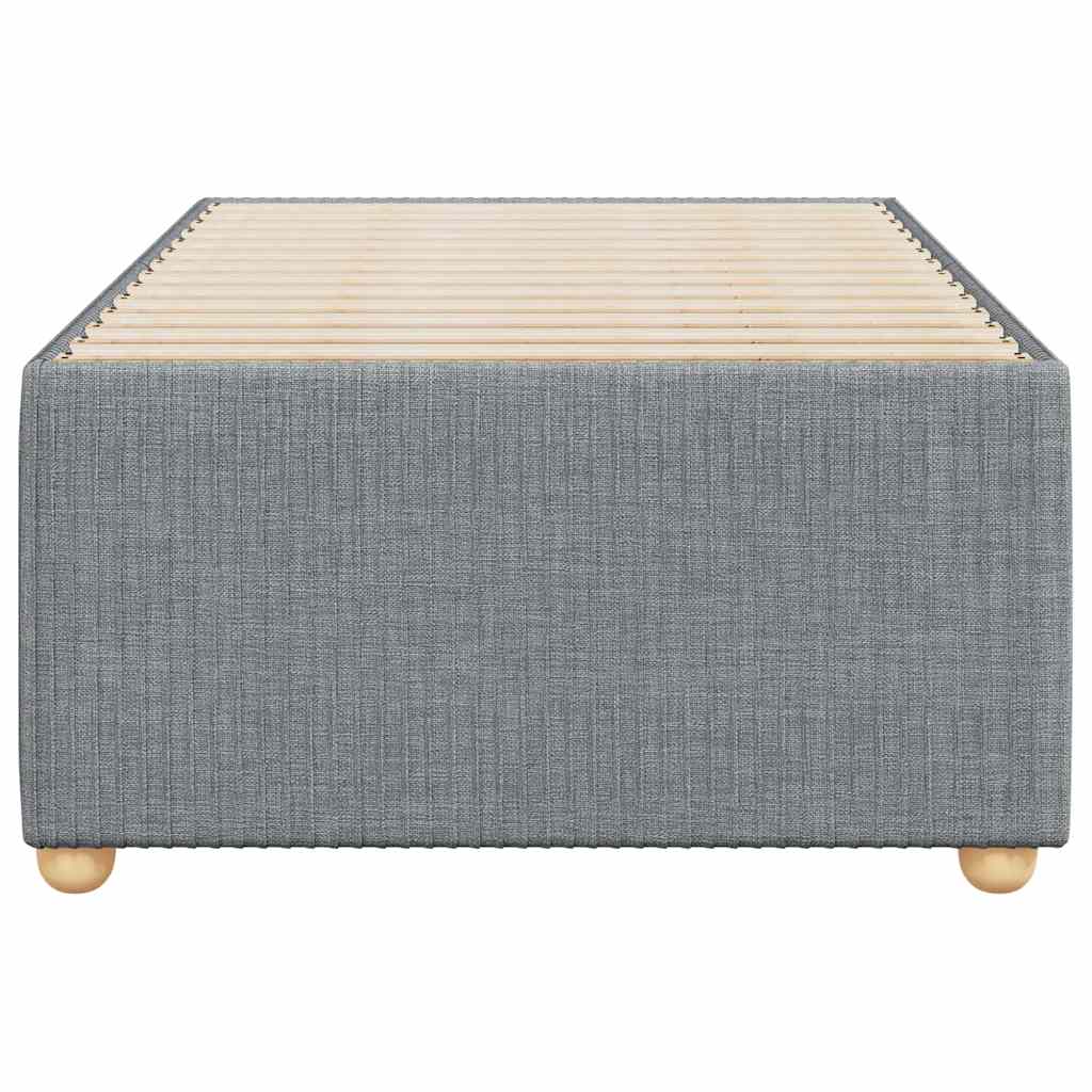 Cadre de lit sans matelas, en tissu, gris clair, pour la chambre, 100 × 200 cm - 4