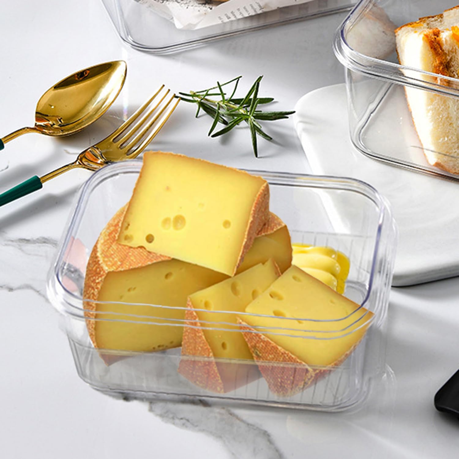 Boîte à fromage avec minuterie scellée domestique, couleur transparente ...