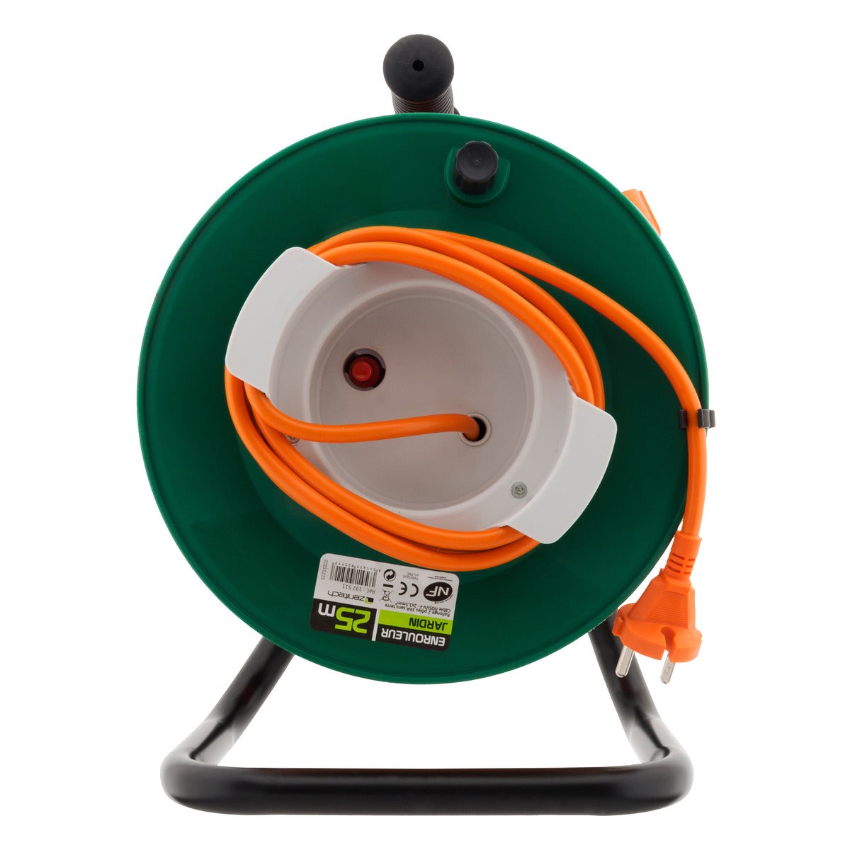 Multiprise ZENITECH jardin IP20 25M 2x1.5 1x16A +guide cable - 2