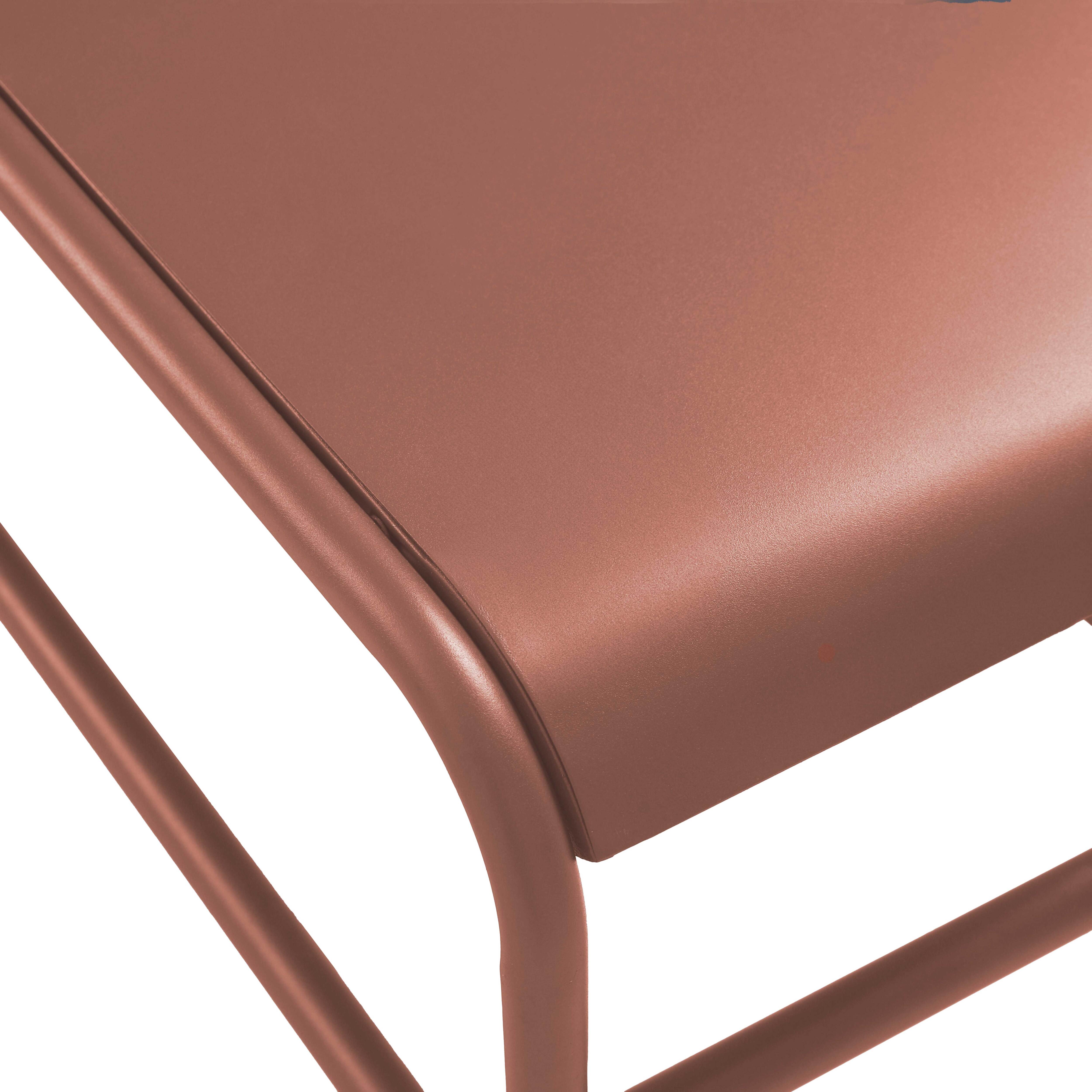 Table basse de jardin en métal 85x40x30 cm terracotta, Mixi - Oviala - 7