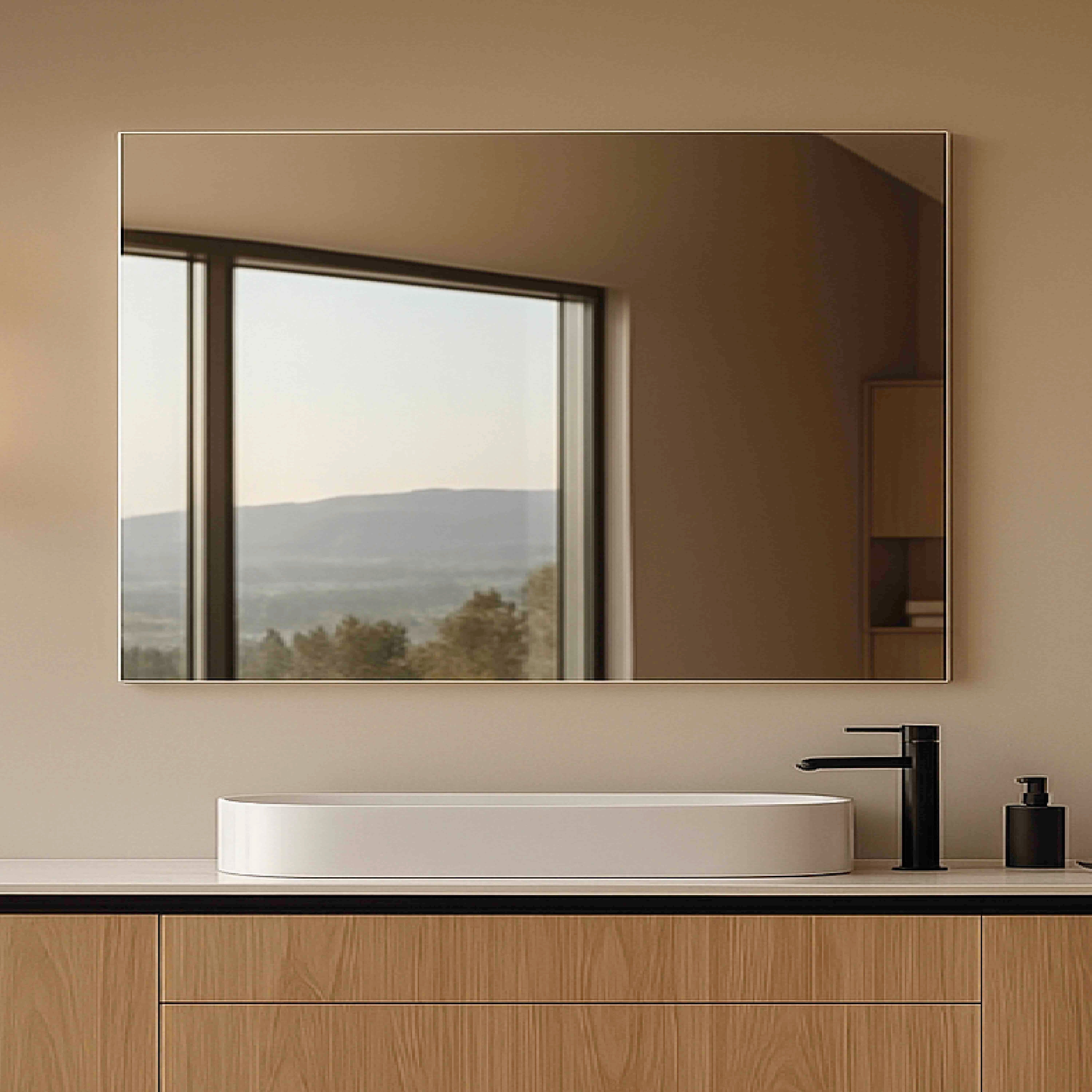 Miroir simple de salle de bain 80 cm-Jindoli - 4