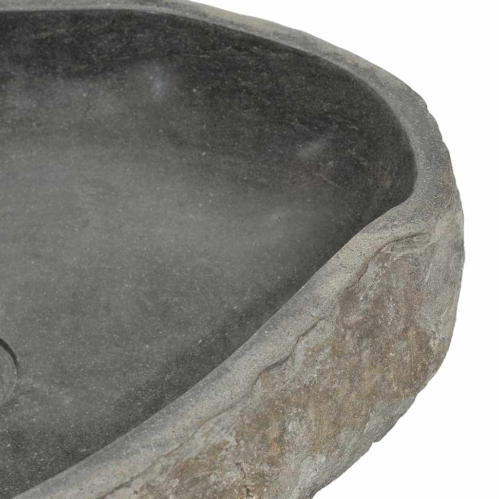 Lavabo en pierre de rivière Ovale (45 53)x(34 41) cm - 6