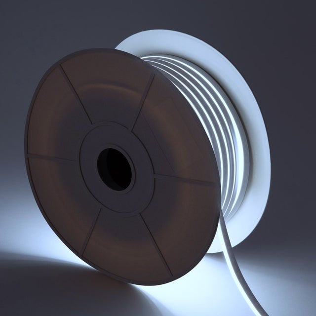 - Bobina Striscia LED Neon 24V DC | 120LED/m | IP65 | Taglio ogni 5 cm | Uso Interno ed Esterno | 50m, Bianco Freddo,