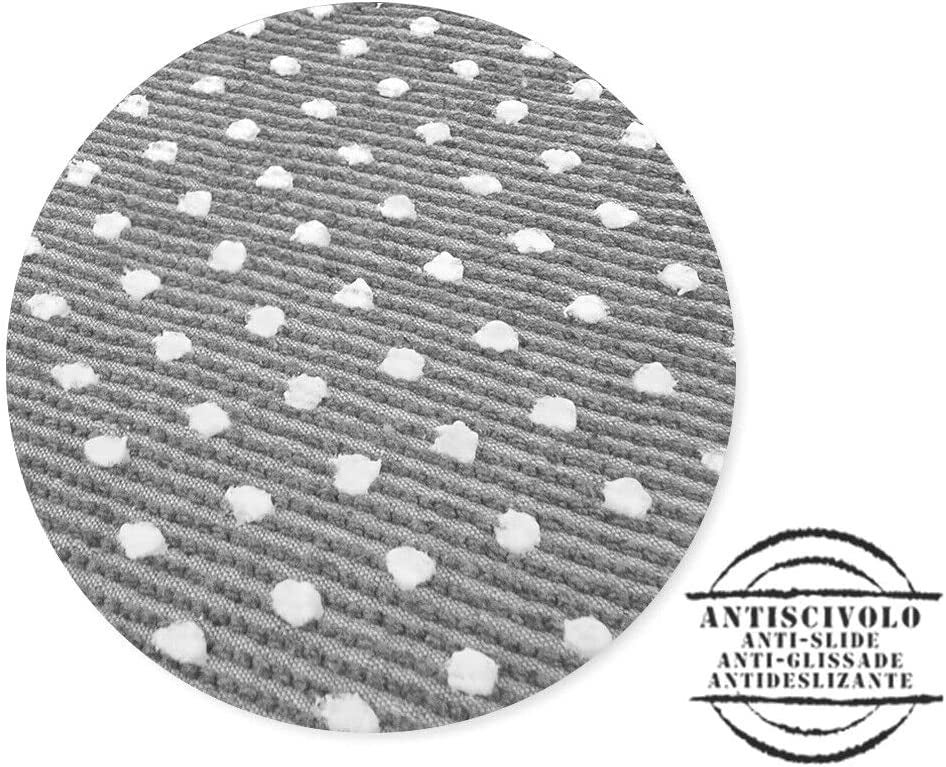 Tapete Banho 60x130 cm Tapete De Cabeceira Quarto Algodão Puro Macio Lavável 100% Fabricado Em Itália Castanho - 5
