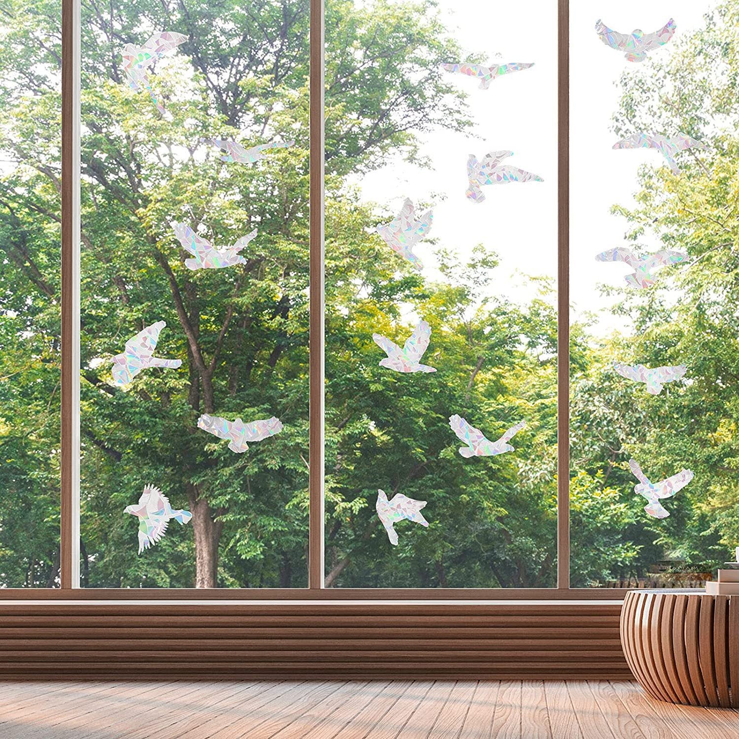 Autocollants anti-collision pour oiseaux de fenêtre, protection de porte en verre et sauvez les oiseaux, réflexion, 20 Pcs, Prisme arc-en-ciel - 5