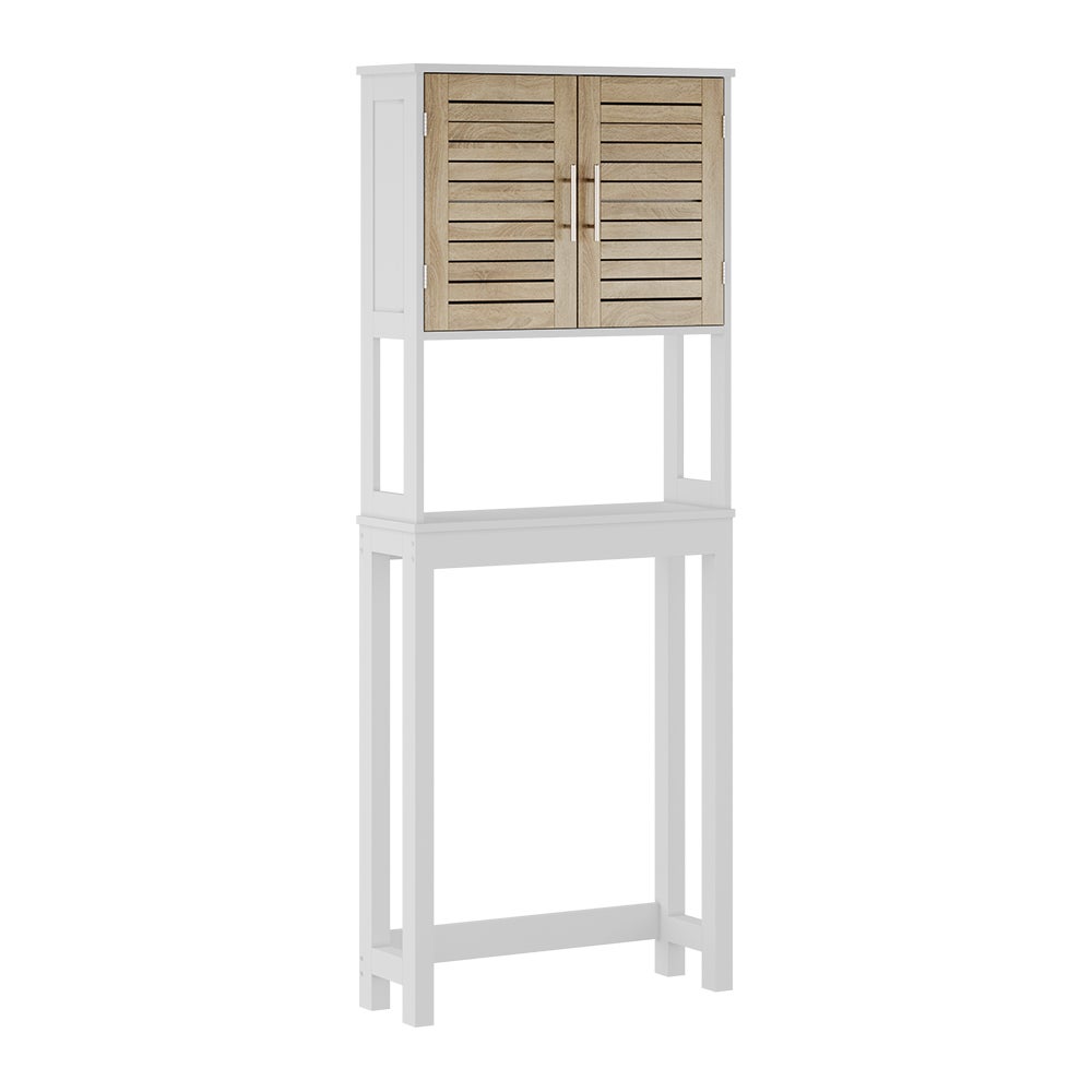 Vicco Szafka toaletowa Looma, Biały/dąb, 70 x 180 cm z 2 zamkniętymi przedziałami