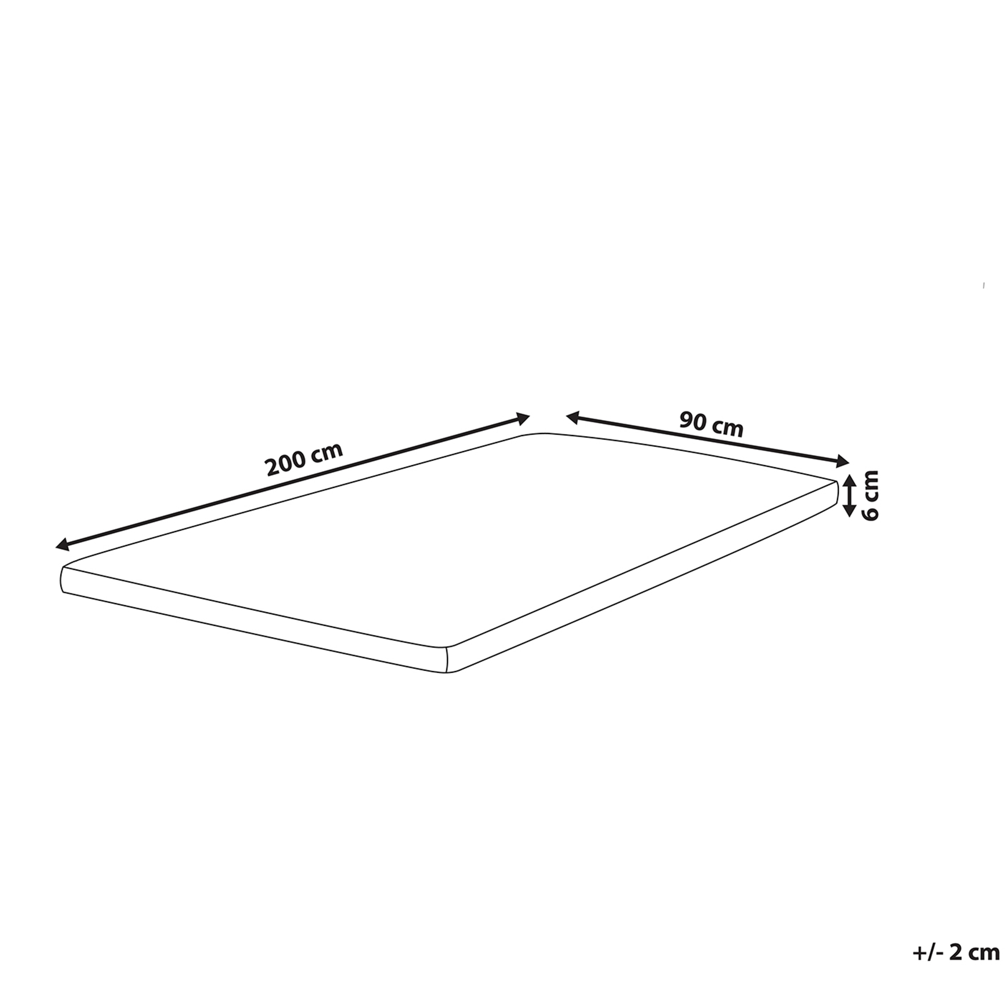Topper per materasso COMFY 90 x 200 cm - 3