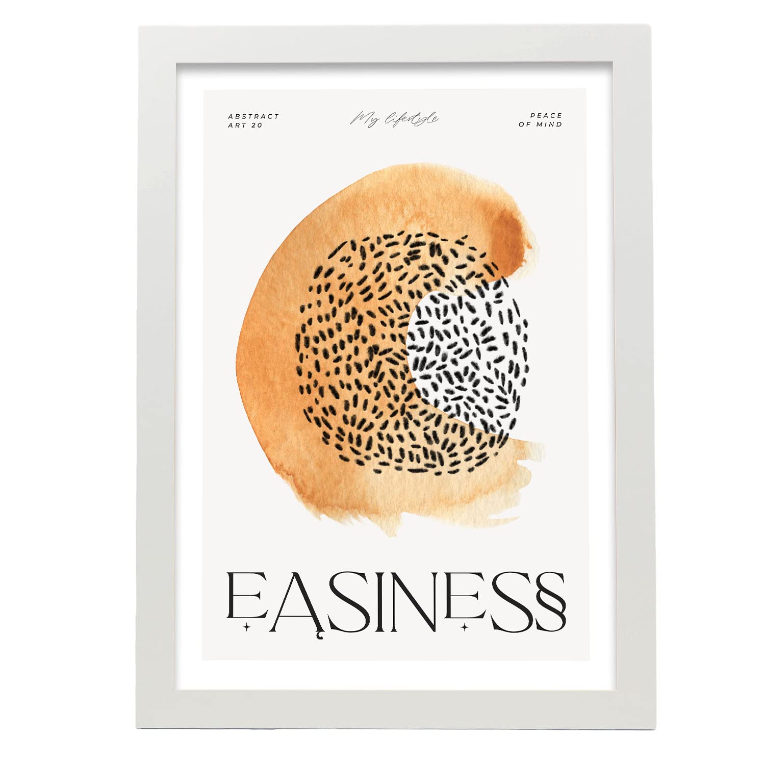 Nacnic póster pop art abstracto. facilidad mía ilustraciones artísticas modernas para la decoración de interiores. con marco blanco - a3