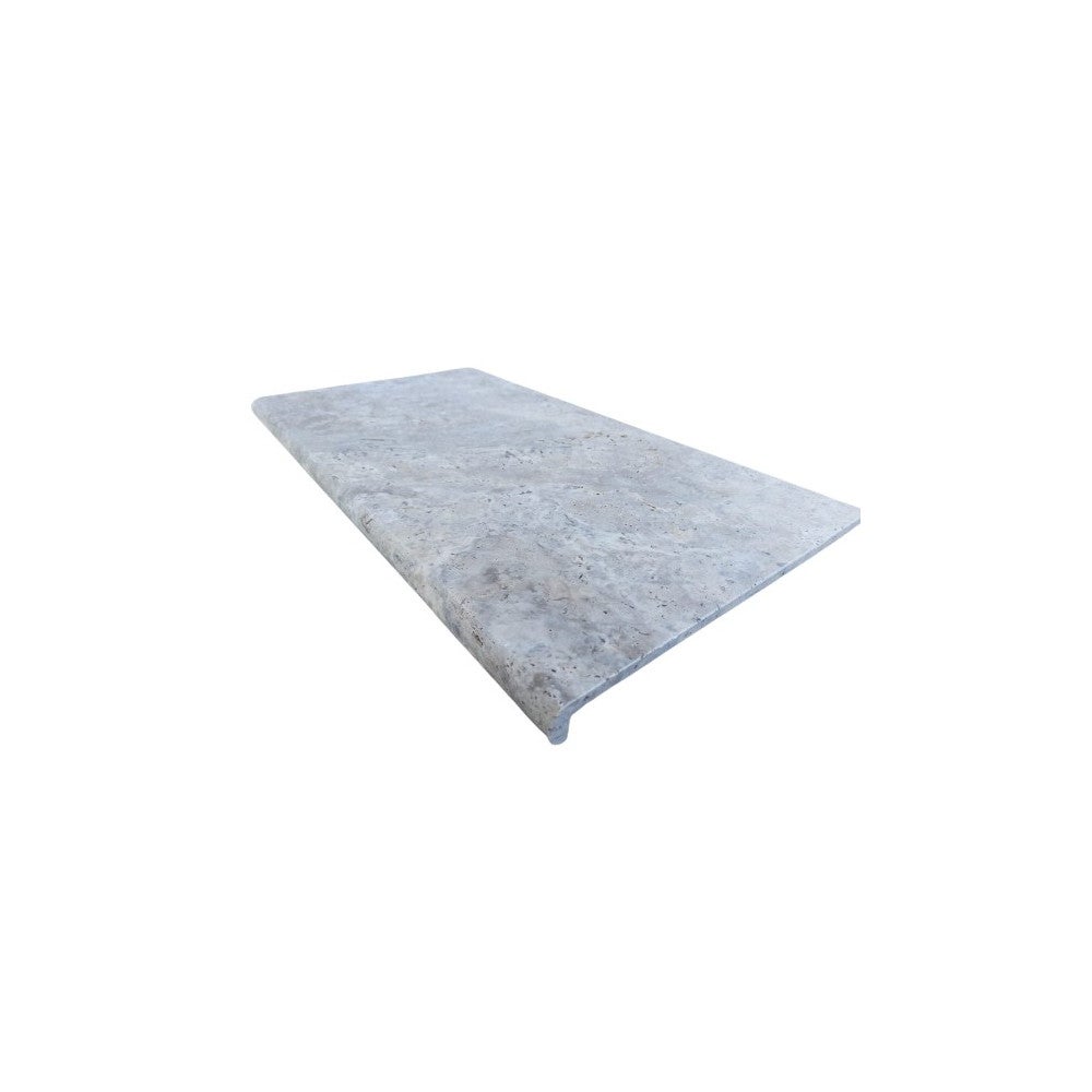 Margelle de piscine travertin silver mix 1er choix 61x33x1.2-3 cm avec talon arrondi - 5