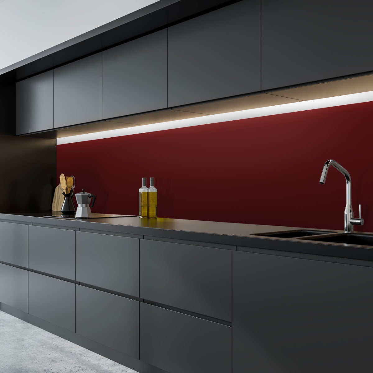 Rouleau adhésif décoratif Vinyle au Mètre - Sticker Lavable Imperméable Mur Cuisine Meubles - 60cmx1m - Bordeaux - 7