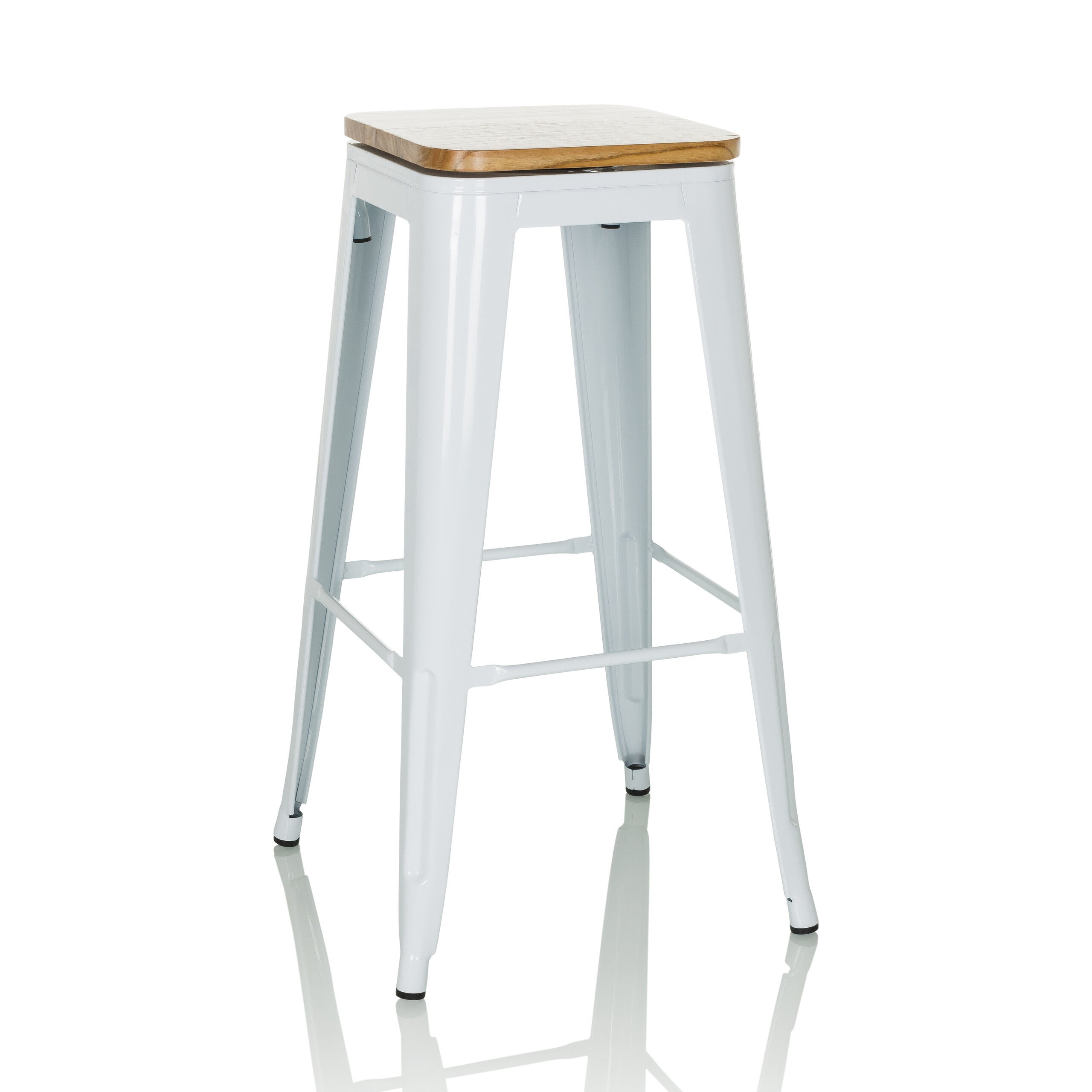 Stołek barowy VANTAGGIO HIGH WS Biały hjh OFFICE