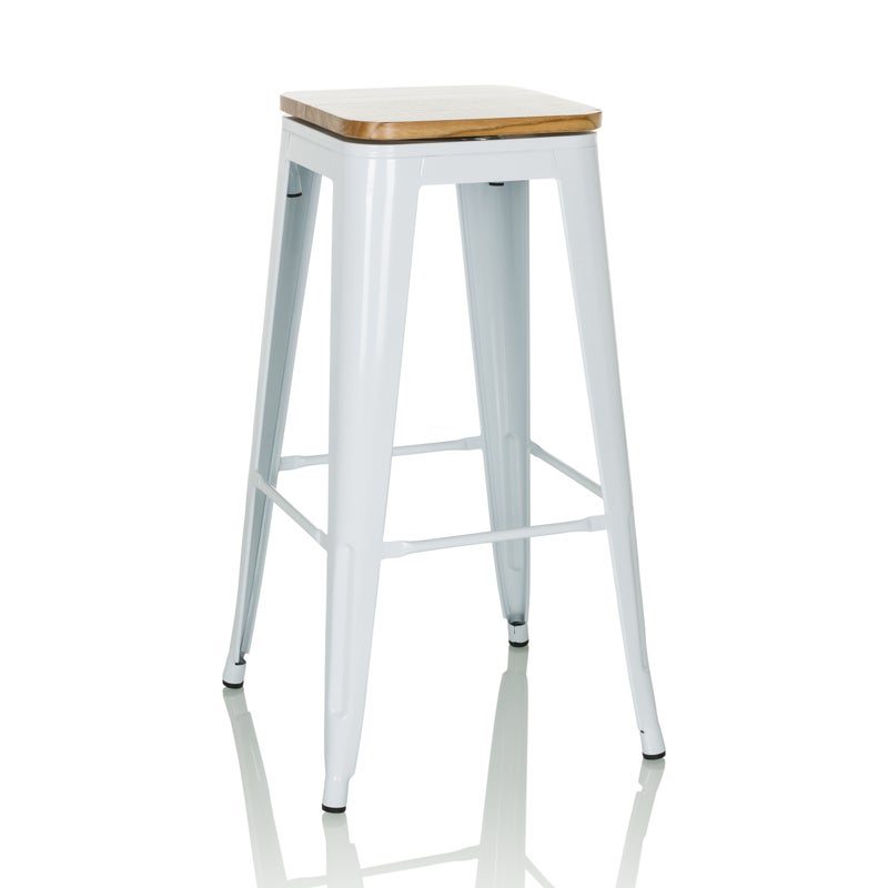 Stołek barowy VANTAGGIO HIGH WS Biały hjh OFFICE