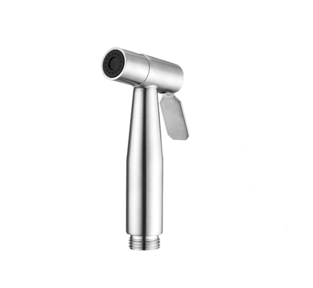 1 słuchawka prysznicowa, głowica prysznicowa ze stali nierdzewnej, spryskiwacz bidetowy do toalety, słuchawka ręczna, srebrna