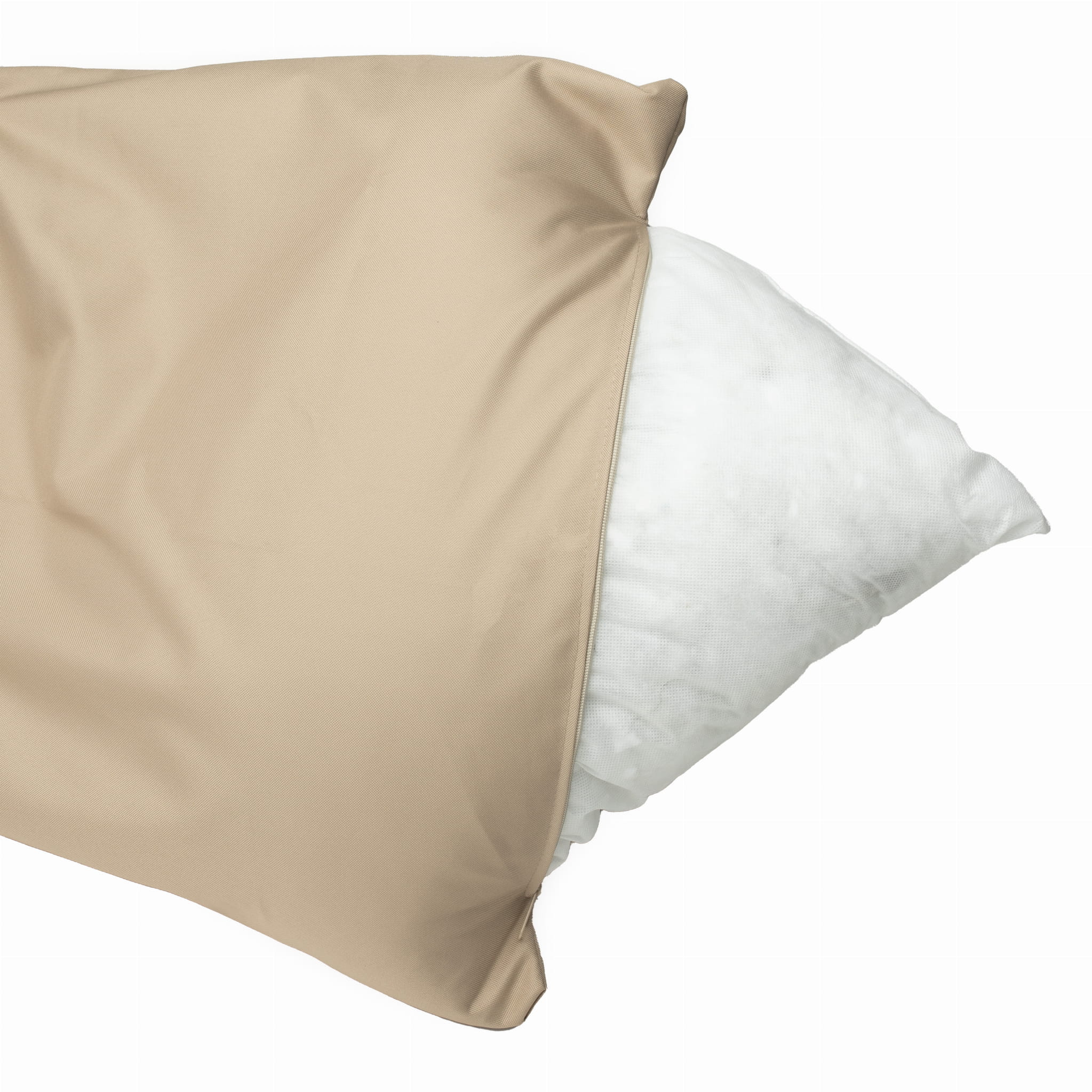 Confortable Coussin de jardin 2x60x40 Beige coussin d'assise et dossier avec housse amovible pour fauteuil et canapé extérieur - 2
