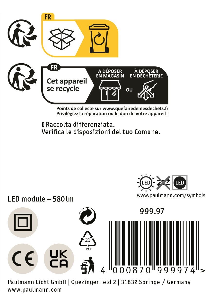 Spot encastré LED Kit de 20 orientable rond 82mm 70° 20x4,8W 20x450lm 230V 3000K Blanc - 7