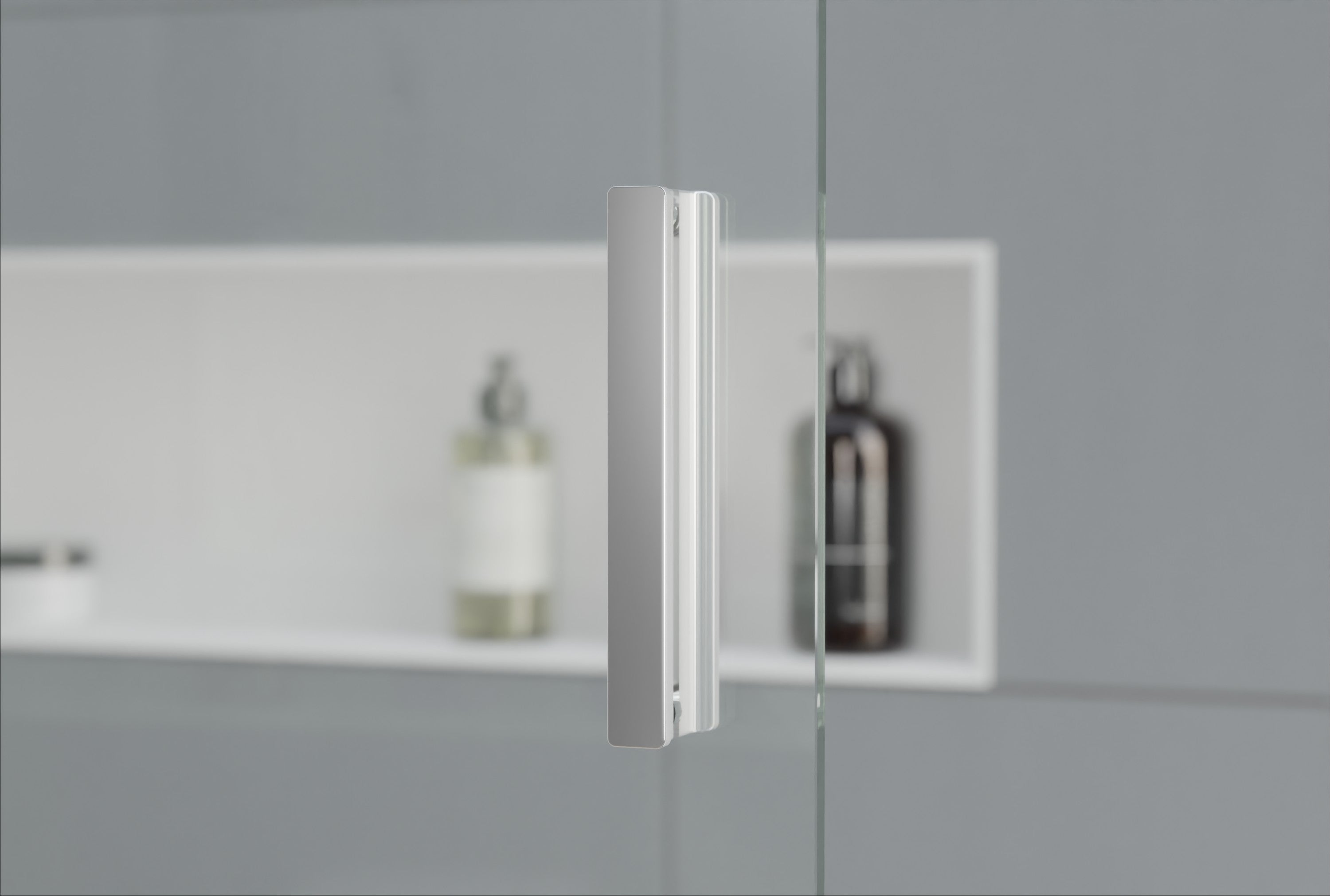 BERNSTEIN - Paroi de douche 195x140cm en verre claire 8mm, Cabine de douche porte coulissante - NT101 - 5