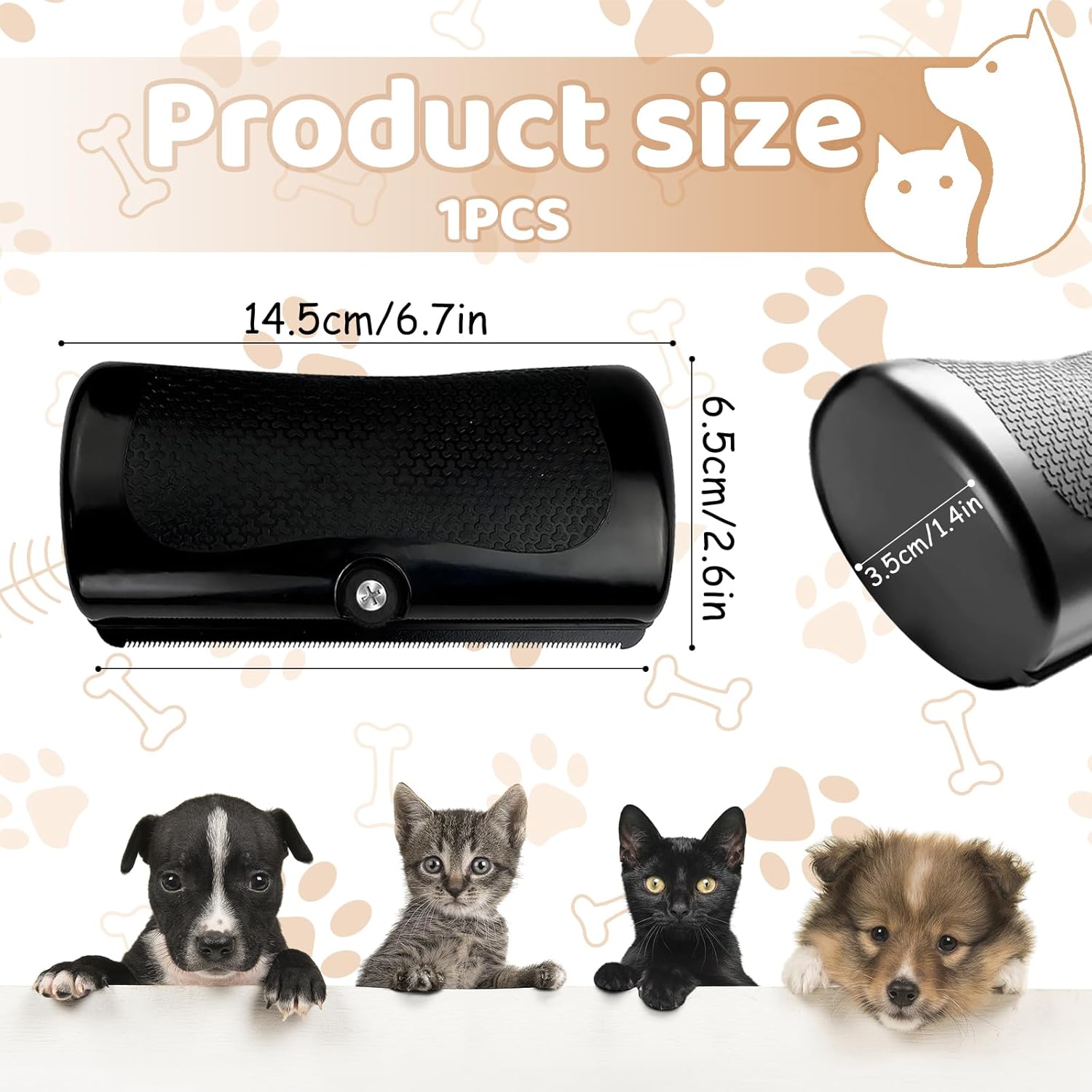 Escova para animais de estimação - Pente para remoção de pelos de cães e gatos - Escova para limpeza e remoção de pelos - 2
