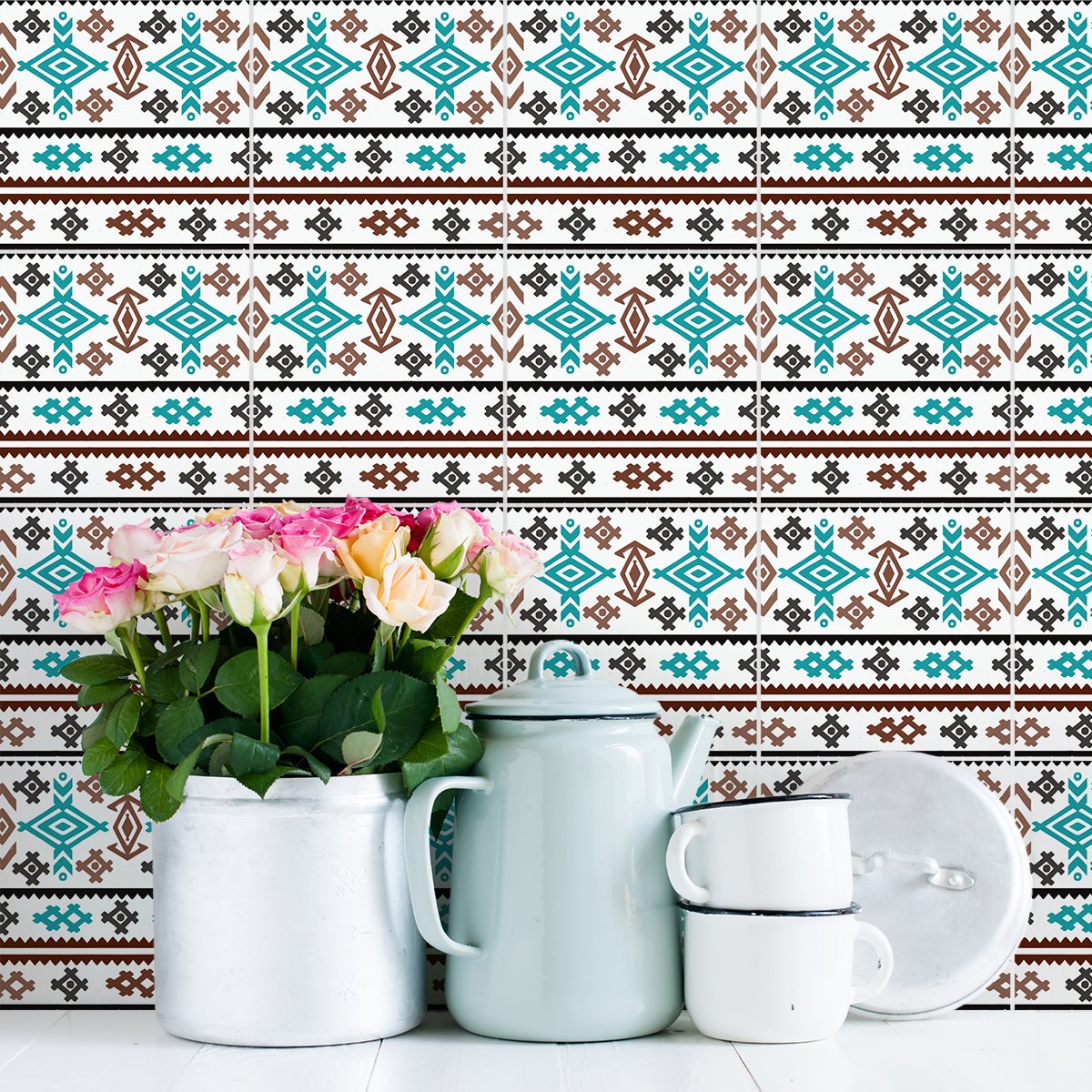 9 adesivi piastrelle etnico Mogadiscio - Sticker adesivo - adesivi murali - 9stickers10x10cm - 3