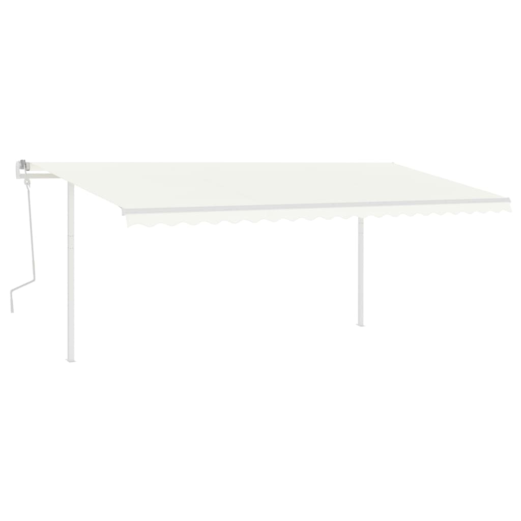 VidaXL Tenda Da Sole Retrattile Manuale Con LED 4,5x3,5 M | Antracite E Grigio | Perfetta Per Terrazzo E Giardino - 5